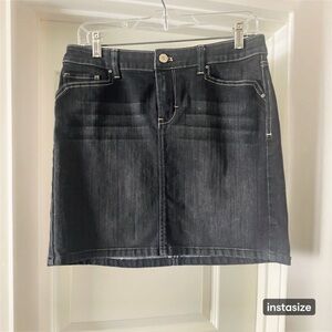 White House Black Market Dark Denim Mini Skirt
